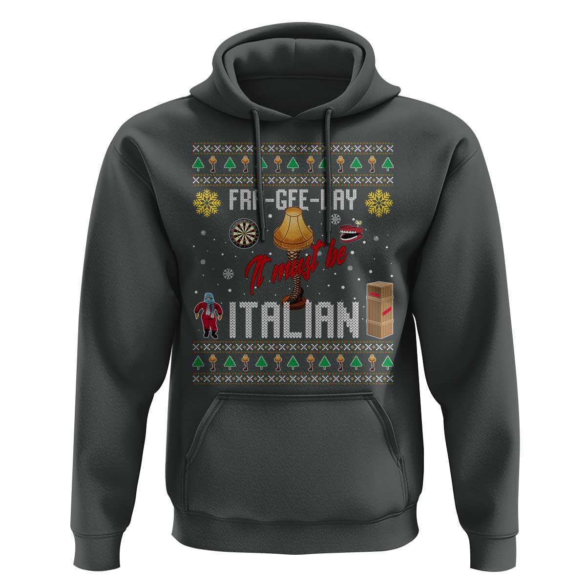 Leg Lamp Christmas Hoodie Funny Ugly Xmas Fra Gee Lay - Wonder Print Shop