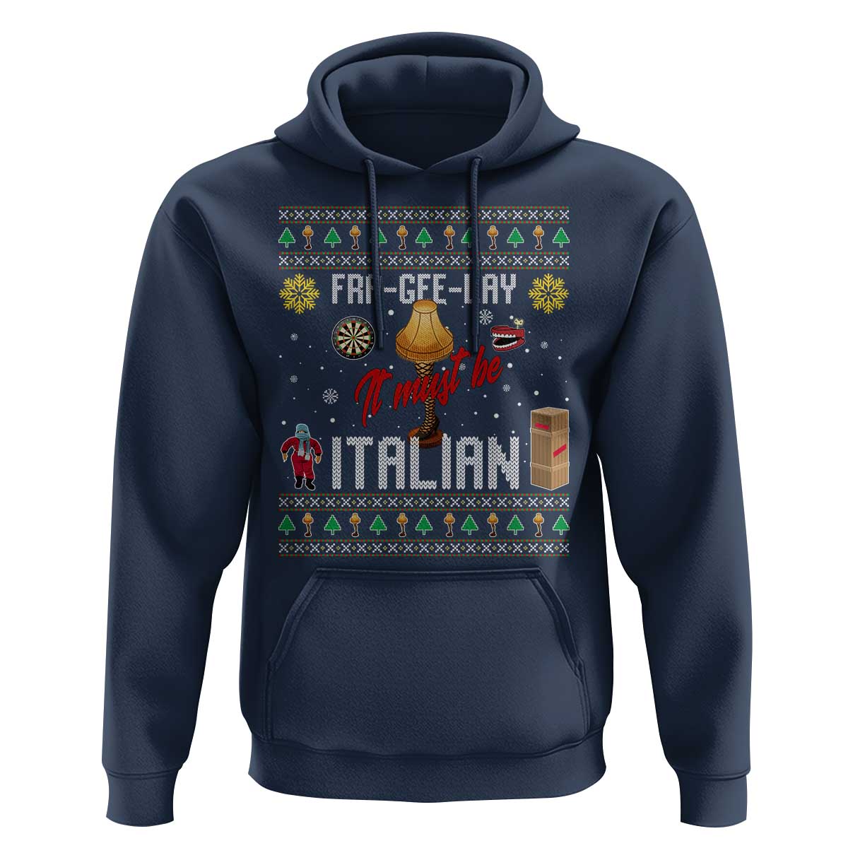 Leg Lamp Christmas Hoodie Funny Ugly Xmas Fra Gee Lay - Wonder Print Shop
