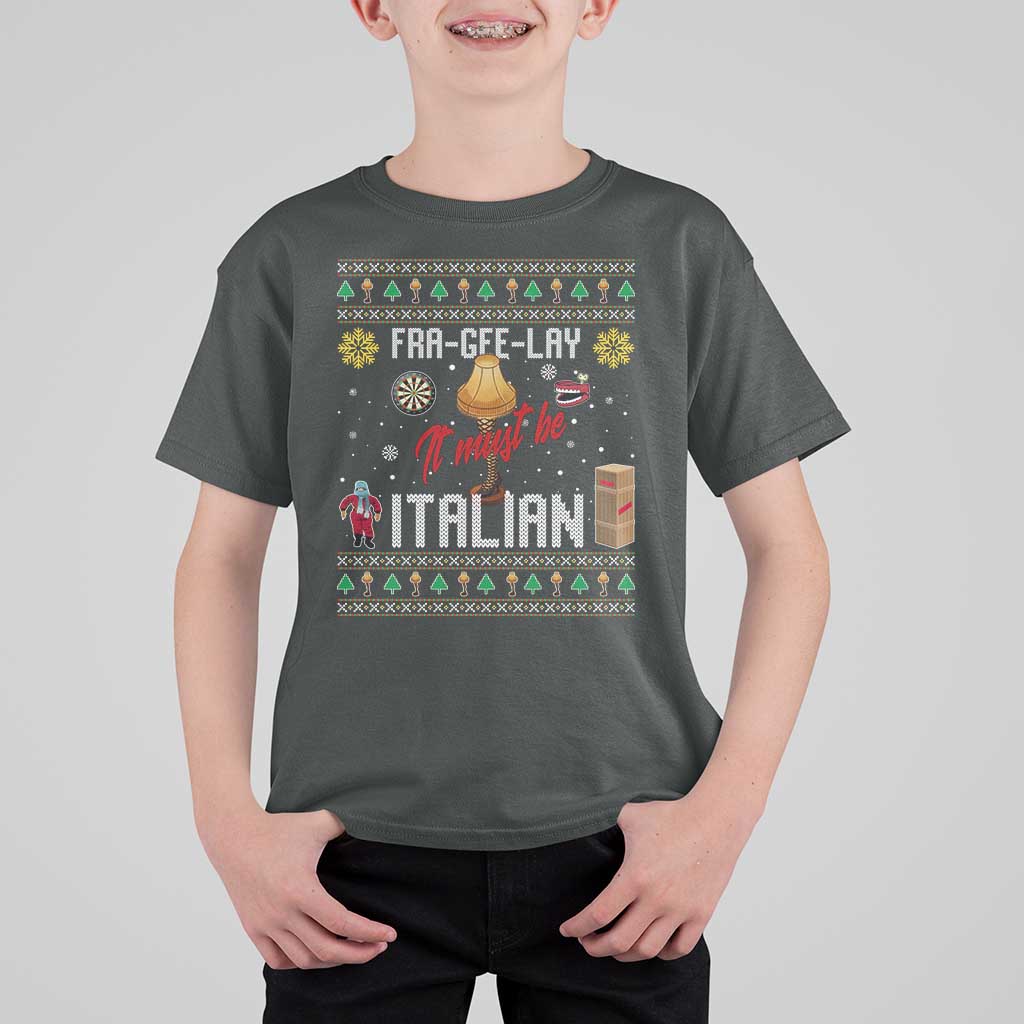 Leg Lamp Christmas T Shirt For Kid Funny Ugly Xmas Fra Gee Lay - Wonder Print Shop