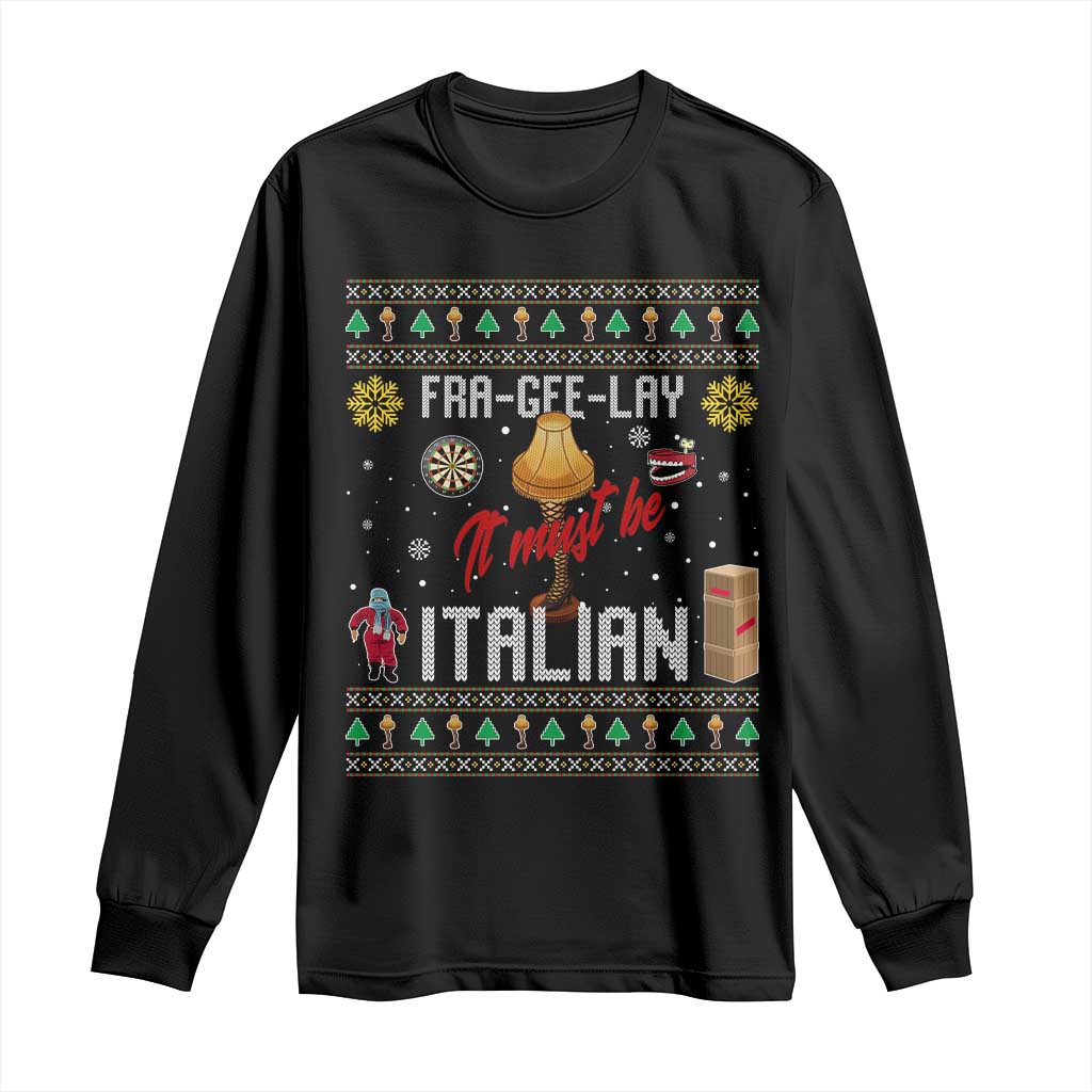 Leg Lamp Christmas Long Sleeve Shirt Funny Ugly Xmas Fra Gee Lay - Wonder Print Shop