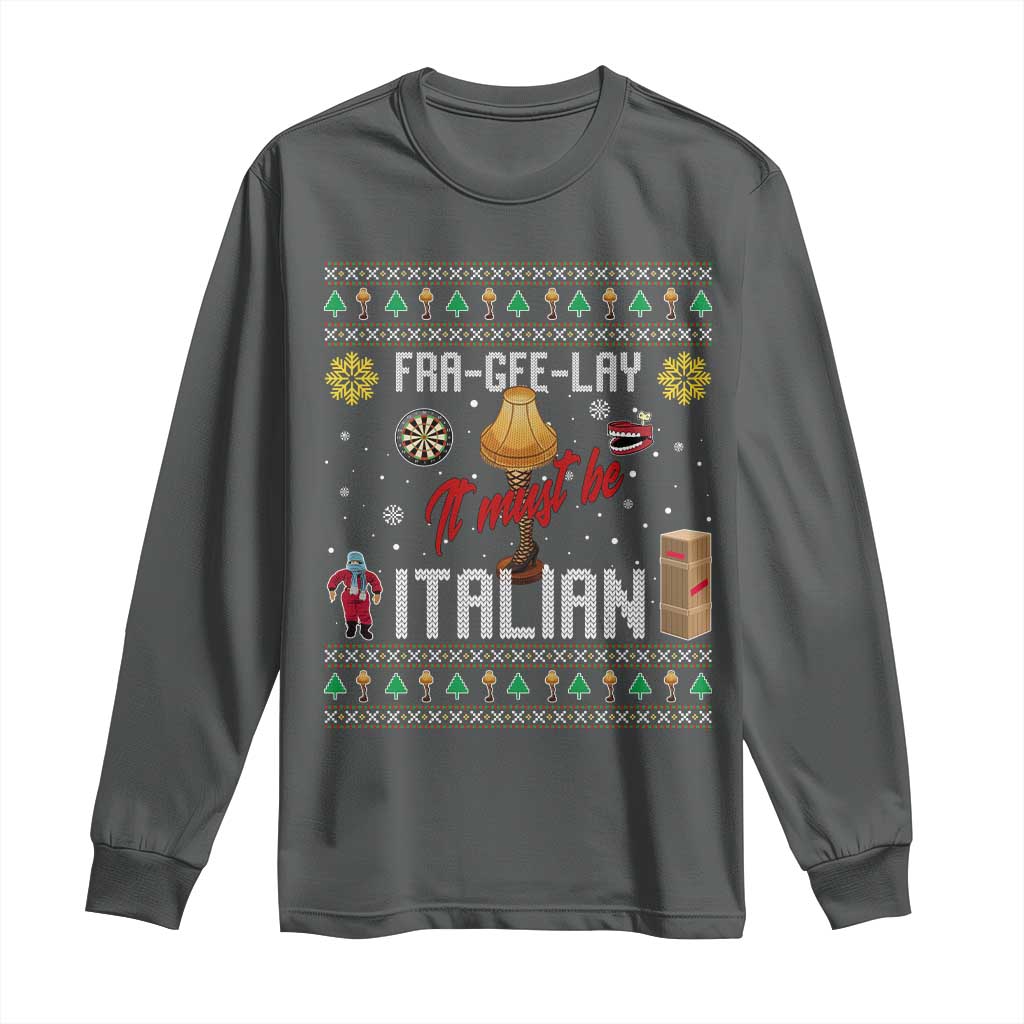 Leg Lamp Christmas Long Sleeve Shirt Funny Ugly Xmas Fra Gee Lay - Wonder Print Shop
