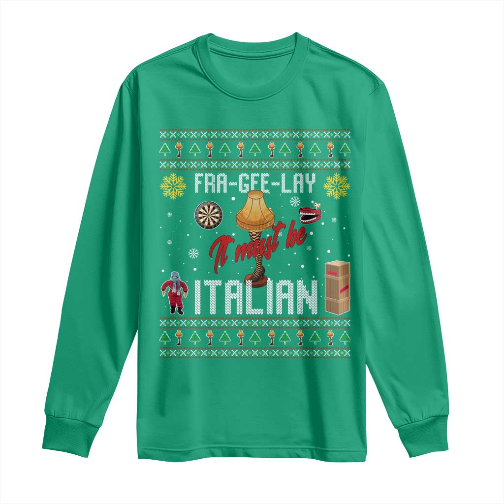Leg Lamp Christmas Long Sleeve Shirt Funny Ugly Xmas Fra Gee Lay - Wonder Print Shop