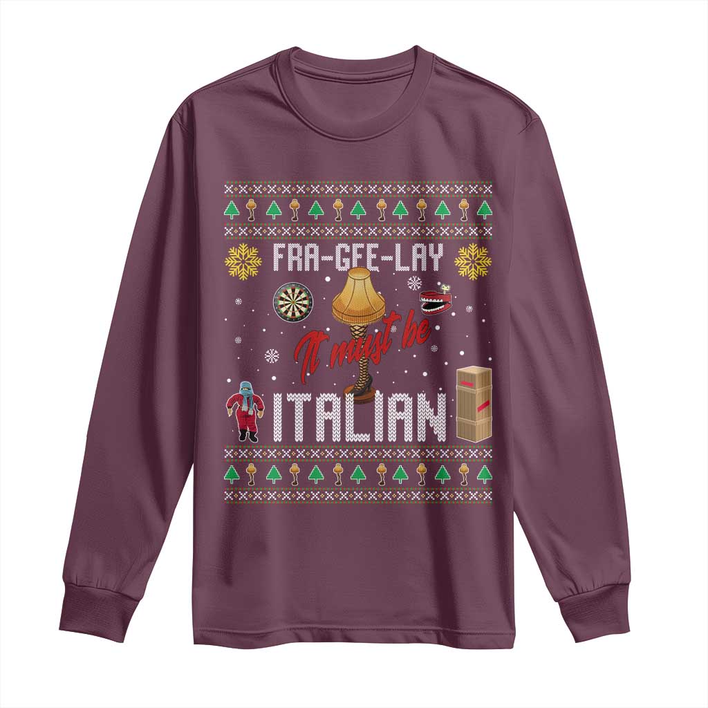 Leg Lamp Christmas Long Sleeve Shirt Funny Ugly Xmas Fra Gee Lay - Wonder Print Shop