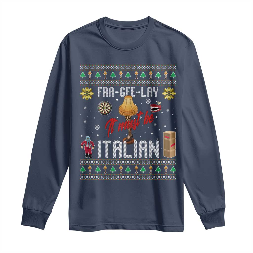 Leg Lamp Christmas Long Sleeve Shirt Funny Ugly Xmas Fra Gee Lay - Wonder Print Shop