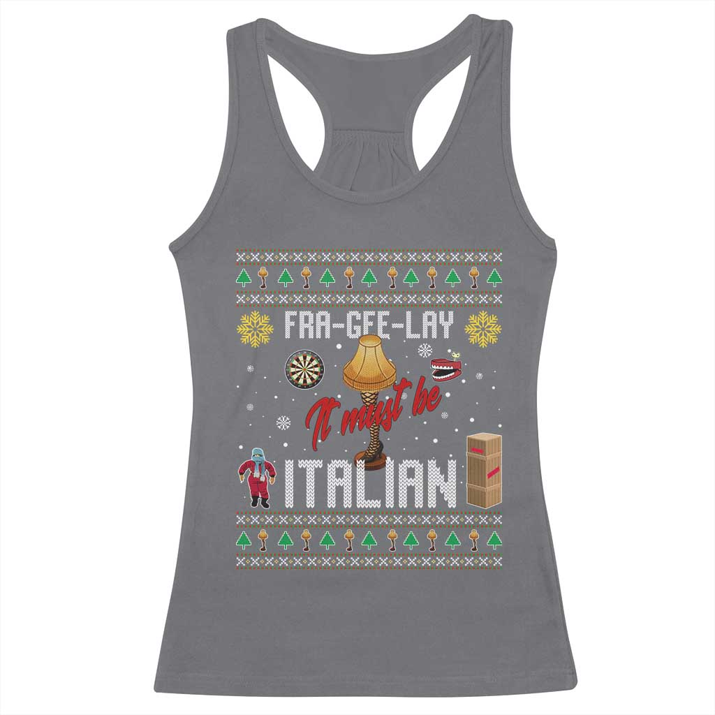 Leg Lamp Christmas Racerback Tank Top Funny Ugly Xmas Fra Gee Lay - Wonder Print Shop