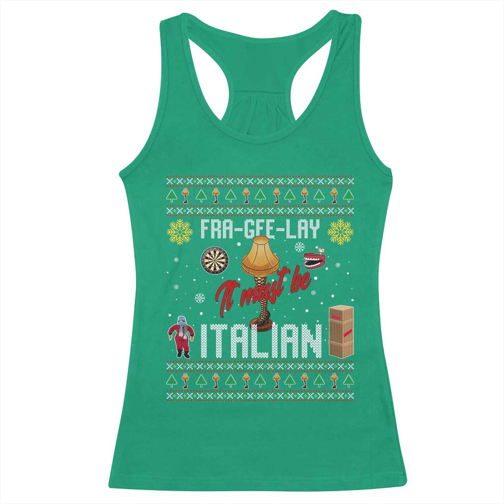 Leg Lamp Christmas Racerback Tank Top Funny Ugly Xmas Fra Gee Lay - Wonder Print Shop
