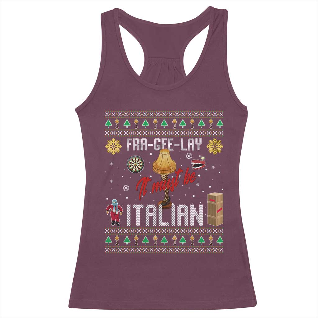 Leg Lamp Christmas Racerback Tank Top Funny Ugly Xmas Fra Gee Lay - Wonder Print Shop