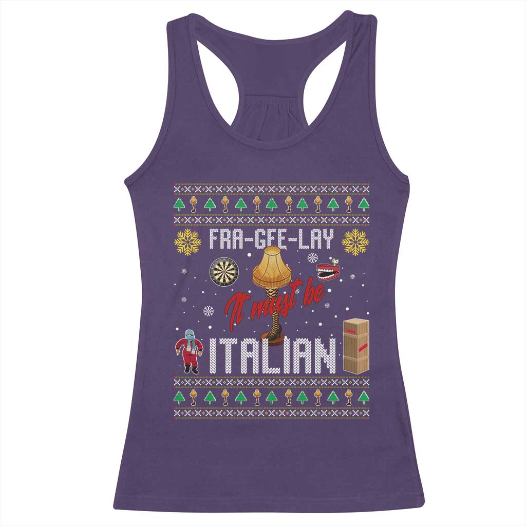 Leg Lamp Christmas Racerback Tank Top Funny Ugly Xmas Fra Gee Lay - Wonder Print Shop