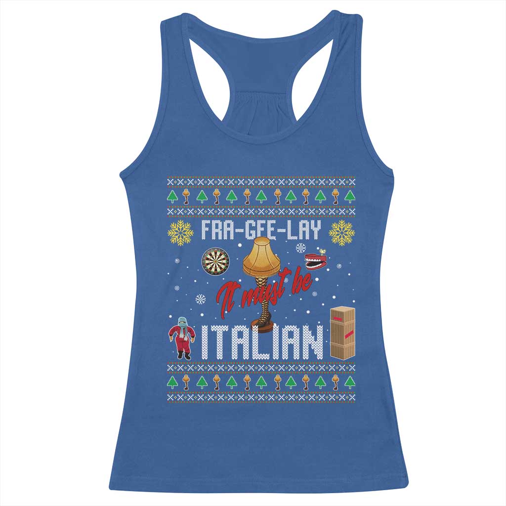 Leg Lamp Christmas Racerback Tank Top Funny Ugly Xmas Fra Gee Lay - Wonder Print Shop