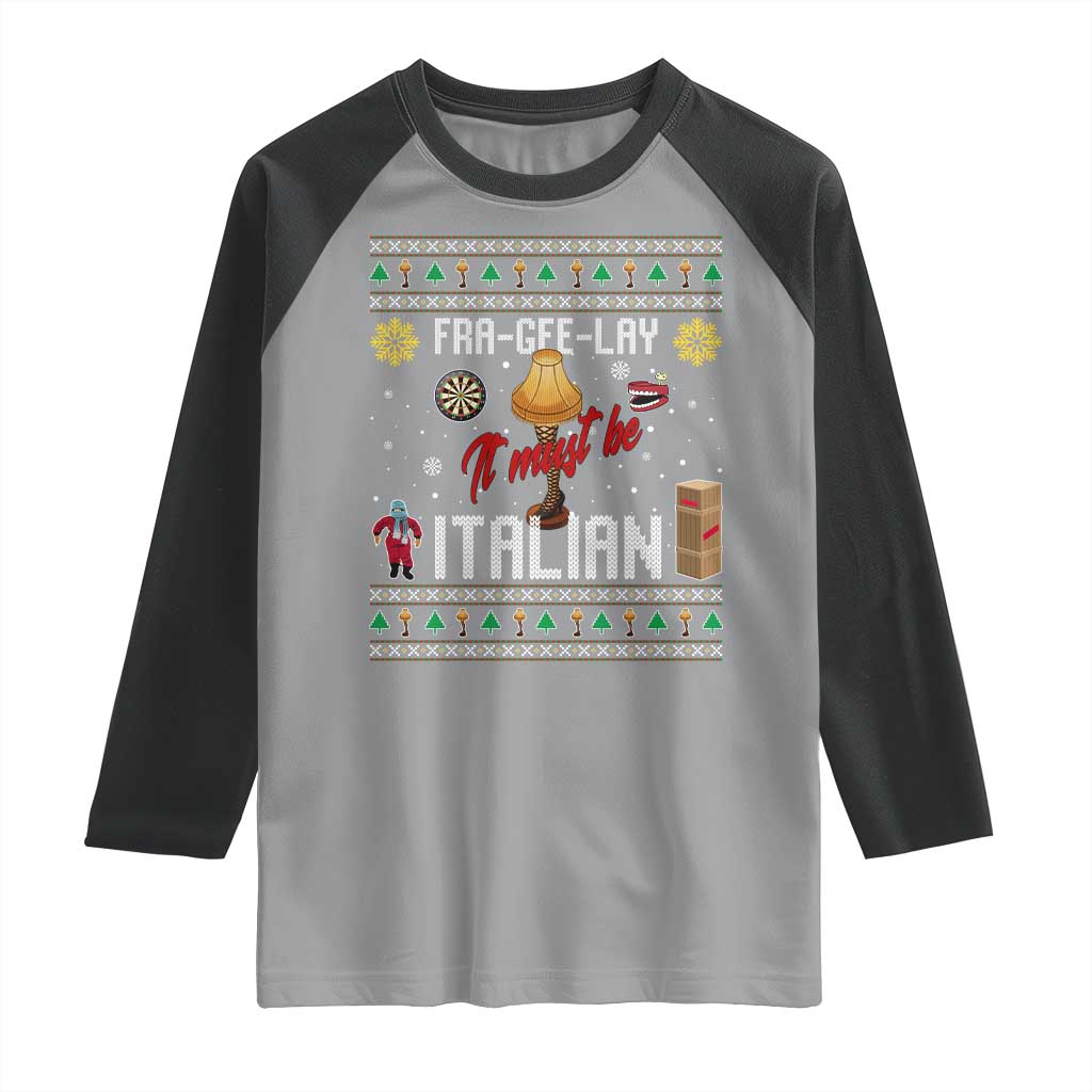 Leg Lamp Christmas Raglan Shirt Funny Ugly Xmas Fra Gee Lay - Wonder Print Shop