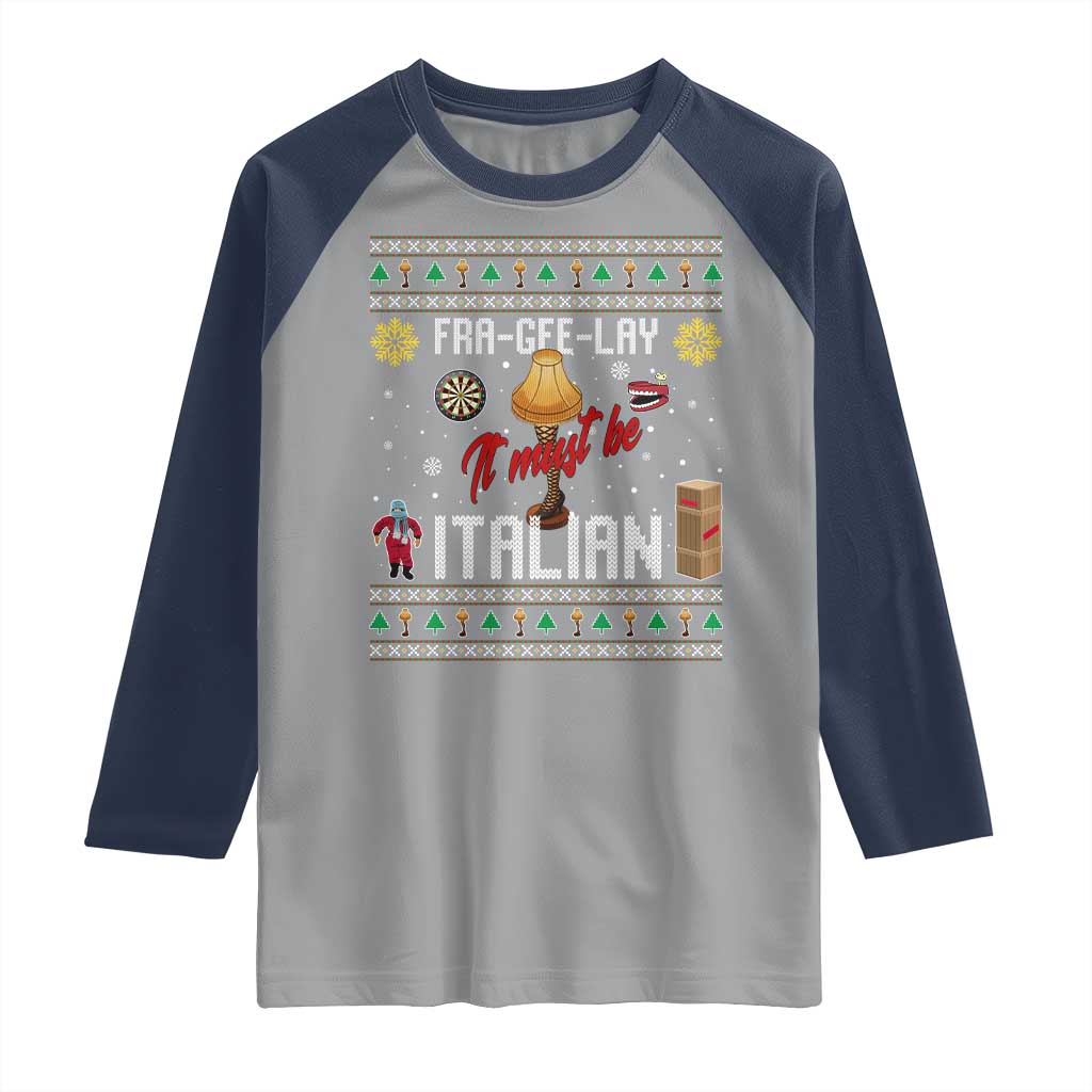 Leg Lamp Christmas Raglan Shirt Funny Ugly Xmas Fra Gee Lay - Wonder Print Shop