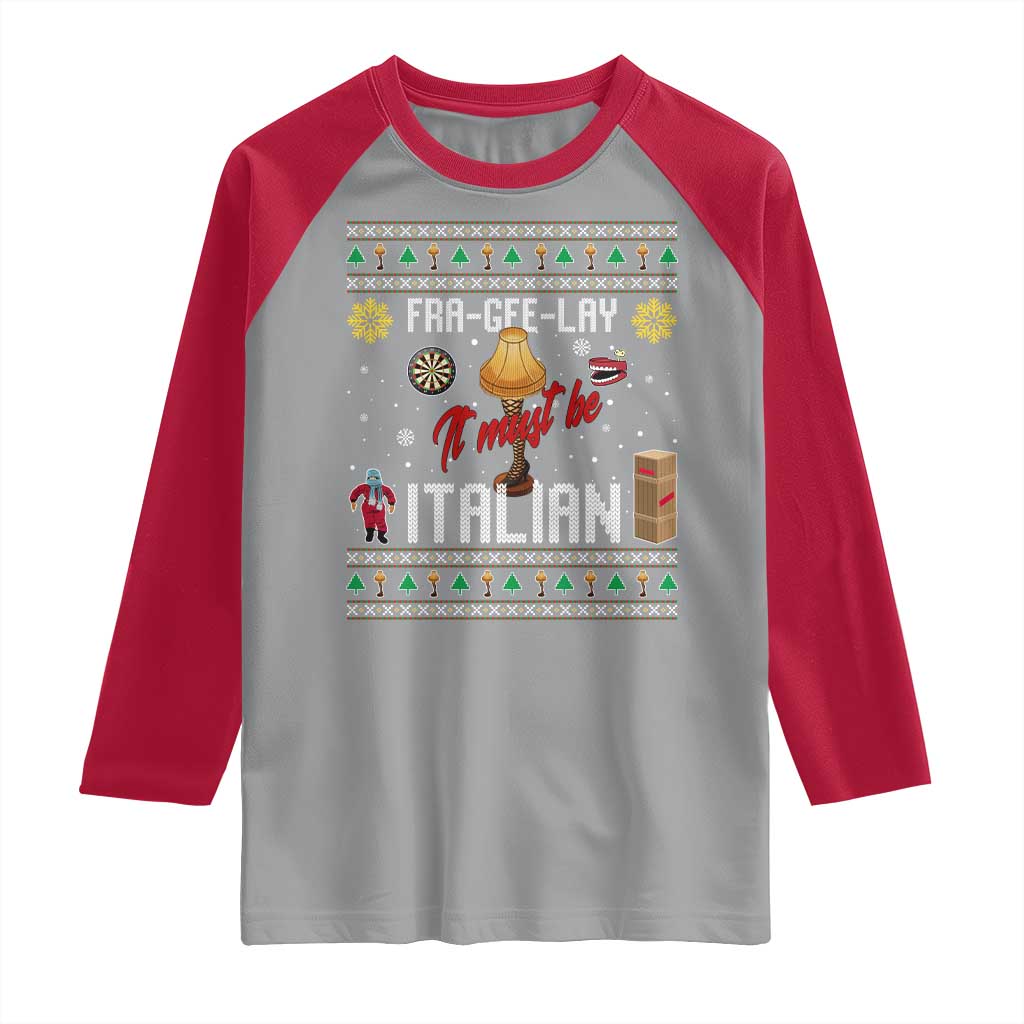 Leg Lamp Christmas Raglan Shirt Funny Ugly Xmas Fra Gee Lay - Wonder Print Shop
