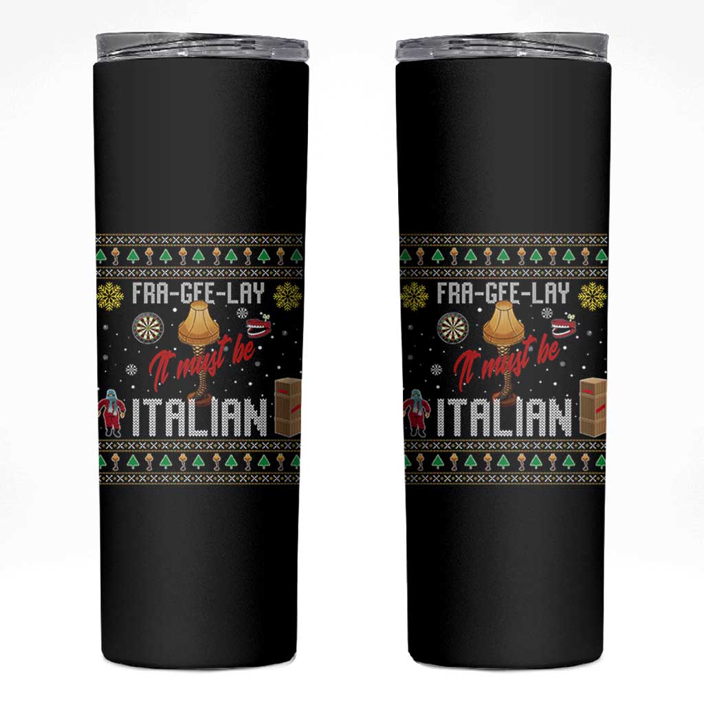 Leg Lamp Christmas Skinny Tumbler Funny Ugly Xmas Fra Gee Lay - Wonder Print Shop