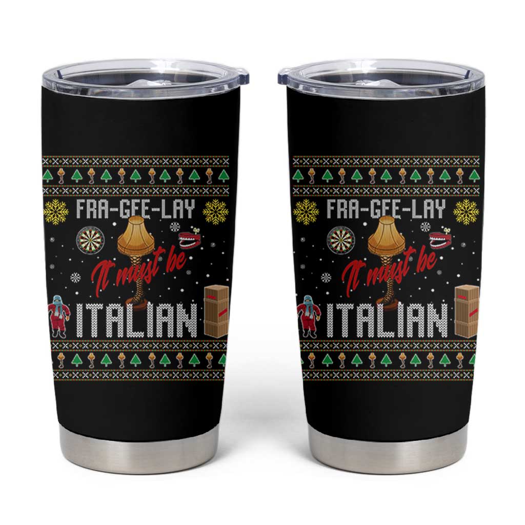 Leg Lamp Christmas Tumbler Cup Funny Ugly Xmas Fra Gee Lay - Wonder Print Shop