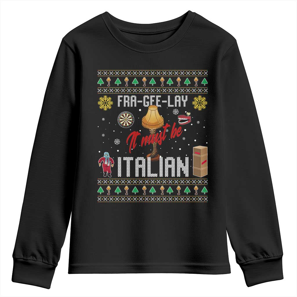 Leg Lamp Christmas Youth Sweatshirt Funny Ugly Xmas Fra Gee Lay - Wonder Print Shop