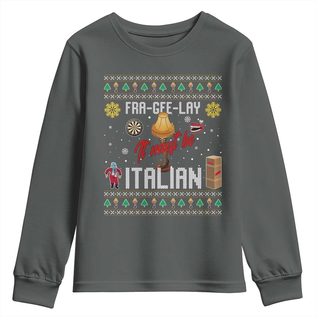 Leg Lamp Christmas Youth Sweatshirt Funny Ugly Xmas Fra Gee Lay - Wonder Print Shop