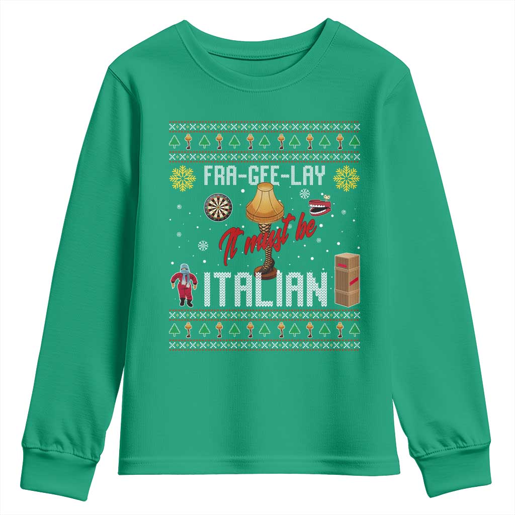 Leg Lamp Christmas Youth Sweatshirt Funny Ugly Xmas Fra Gee Lay - Wonder Print Shop