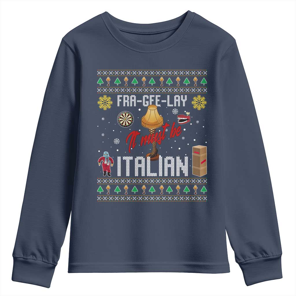 Leg Lamp Christmas Youth Sweatshirt Funny Ugly Xmas Fra Gee Lay - Wonder Print Shop