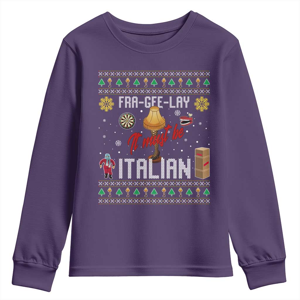 Leg Lamp Christmas Youth Sweatshirt Funny Ugly Xmas Fra Gee Lay - Wonder Print Shop