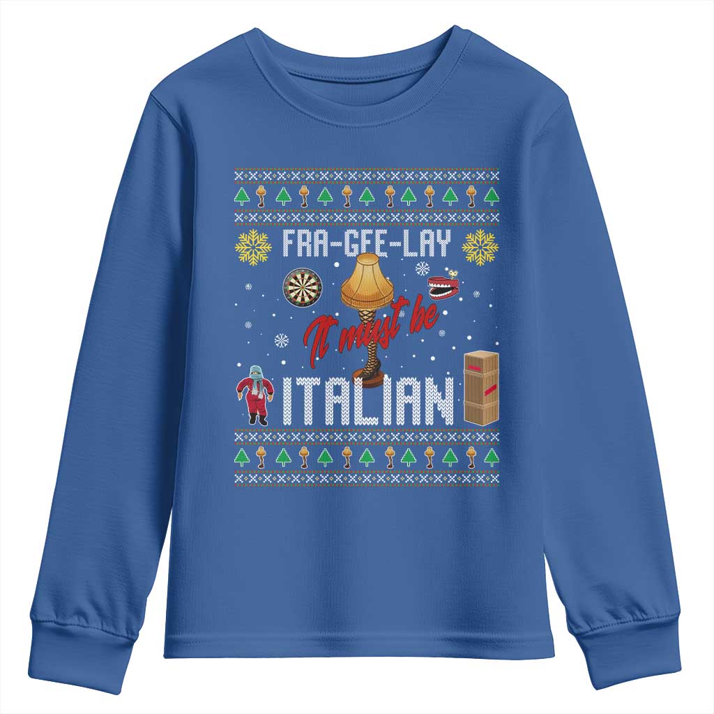 Leg Lamp Christmas Youth Sweatshirt Funny Ugly Xmas Fra Gee Lay - Wonder Print Shop