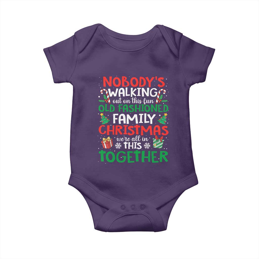 Christmas Family Vacation Baby Onesie Nobodys Walking Out On This Fun Old Family - Wonder Print Shop