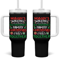 Christmas Family Vacation Tumbler With Handle Nobodys Walking Out On This Fun Old Family - Wonder Print Shop