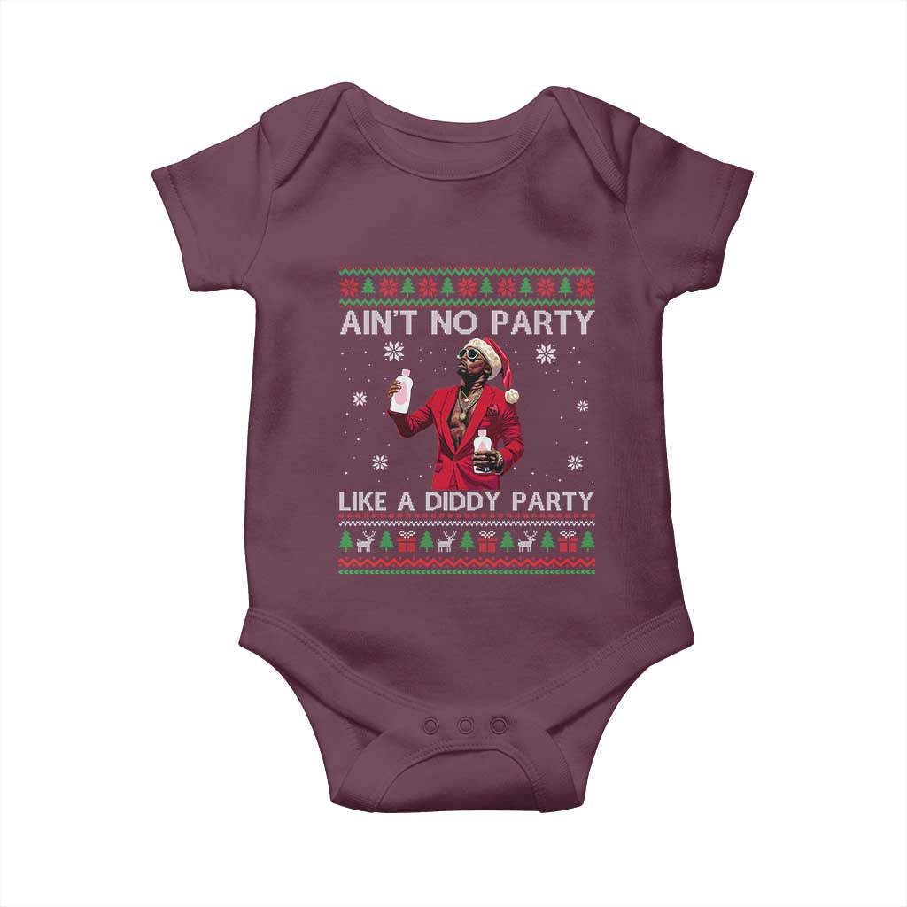 Funny Ugly Christmas Baby Onesie Aint No Party Like A Diddy Party