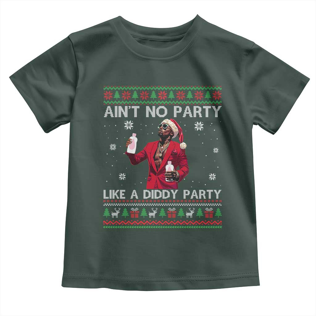 Funny Ugly Christmas Toddler T Shirt Aint No Party Like A Diddy Party