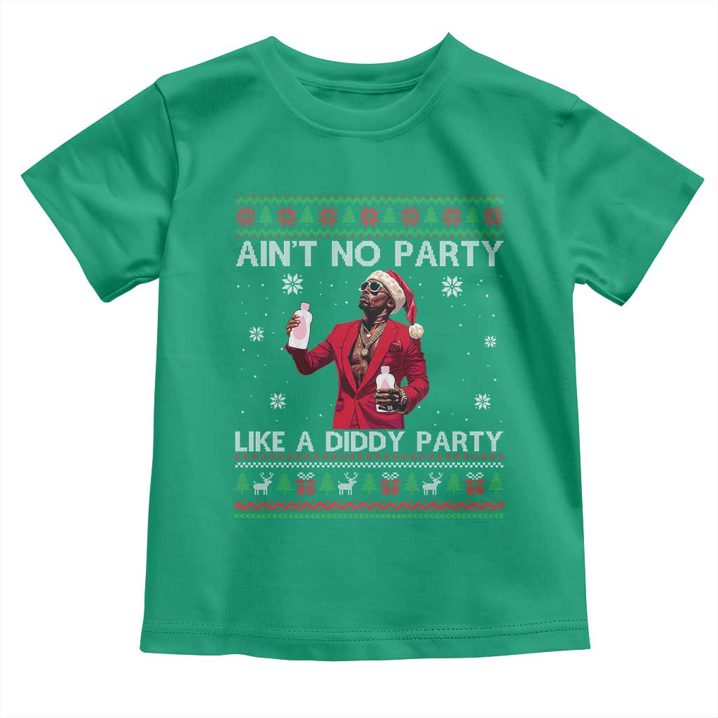 Funny Ugly Christmas Toddler T Shirt Aint No Party Like A Diddy Party