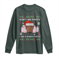 Funny Christmas Long Sleeve Shirt Ain't No Party Like a Diddy Party Baby Oil Ugly Sweater Gifts