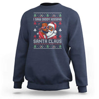 Funny Christmas Sweatshirt Funy Dirty I Saw Diddy Kissing Santa Claus Ugly Xmas Sweater - Wonder Print Shop
