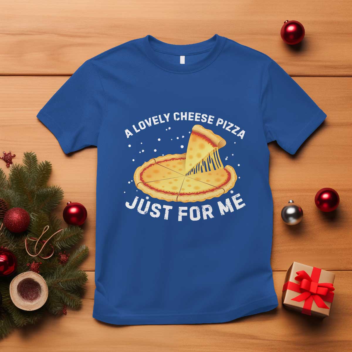 Funny Christmas Movie T Shirt Alone Kevin X-Mas Home A Lovely Cheese Pizza - Wonder Print Shop