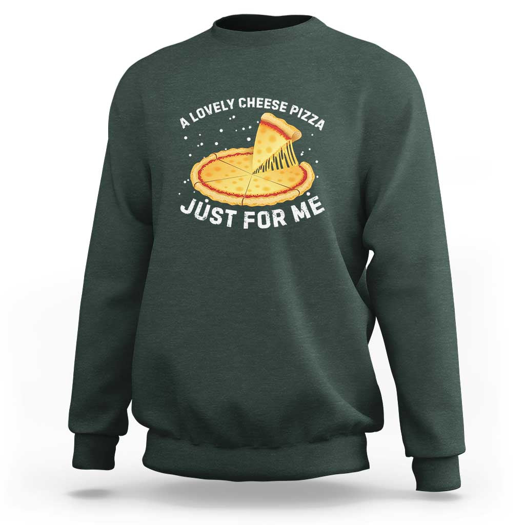 Funny Christmas Movie Sweatshirt Alone Kevin X-Mas Home A Lovely Cheese Pizza - Wonder Print Shop