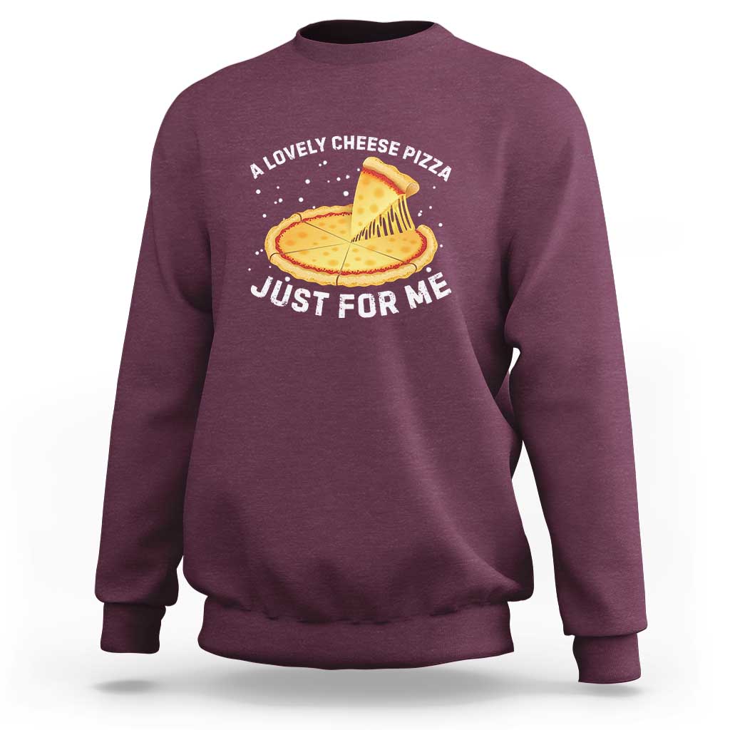 Funny Christmas Movie Sweatshirt Alone Kevin X-Mas Home A Lovely Cheese Pizza - Wonder Print Shop