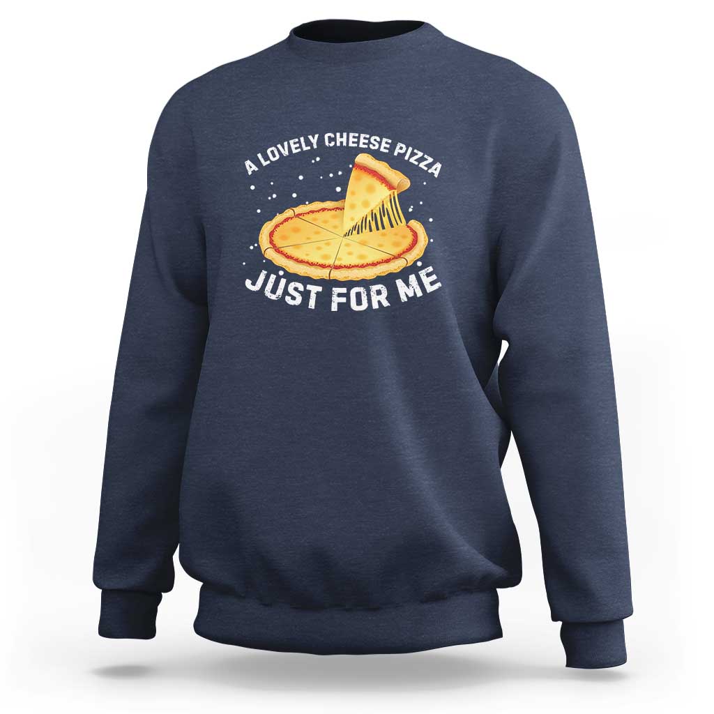 Funny Christmas Movie Sweatshirt Alone Kevin X-Mas Home A Lovely Cheese Pizza - Wonder Print Shop