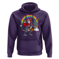 Christmas Santa Riding Dinosaur Deer Xmas Hoodie