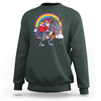 Christmas Santa Riding Dinosaur Deer Xmas Sweatshirt - Wonder Print Shop