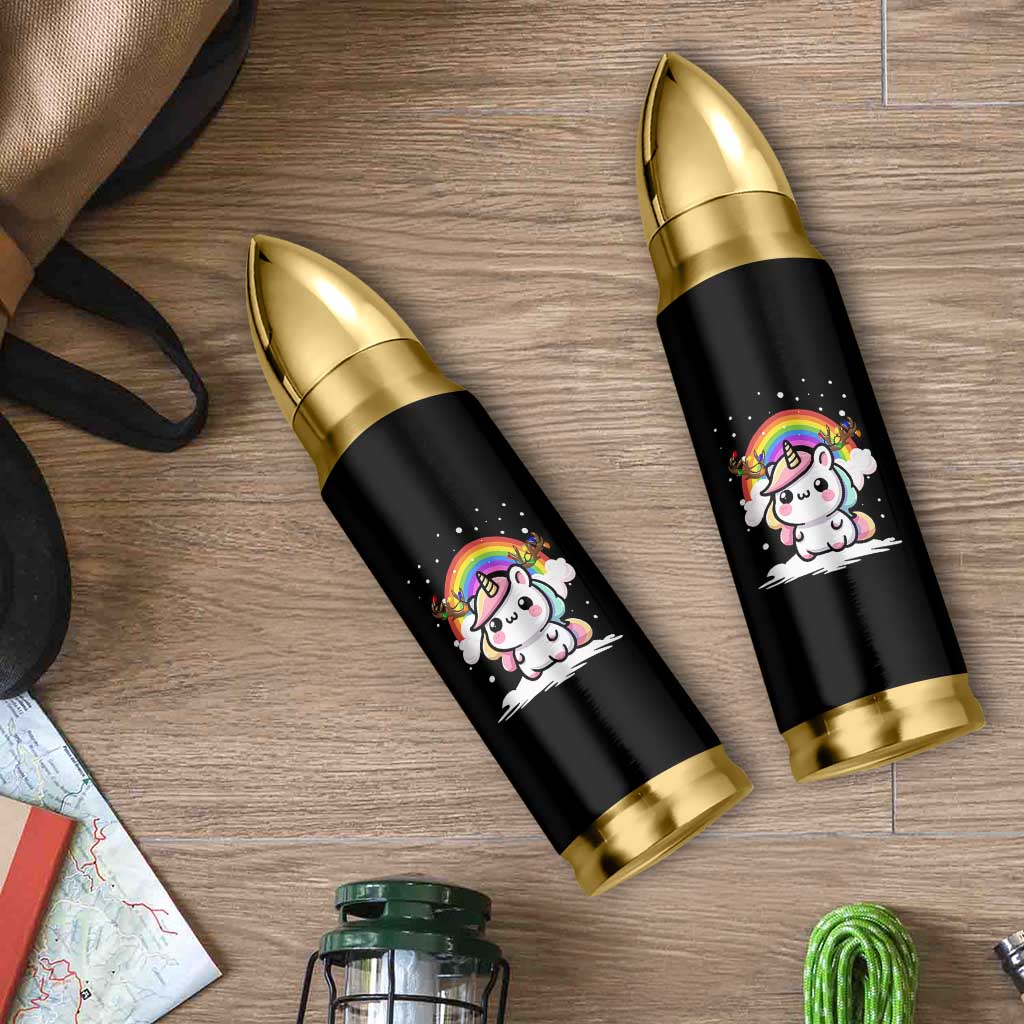 Unicorn Christmas Bullet Tumbler Cute Xmas Girls Rainbow - Wonder Print Shop