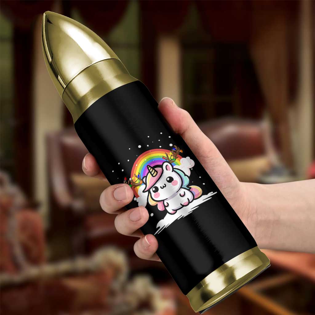Unicorn Christmas Bullet Tumbler Cute Xmas Girls Rainbow - Wonder Print Shop