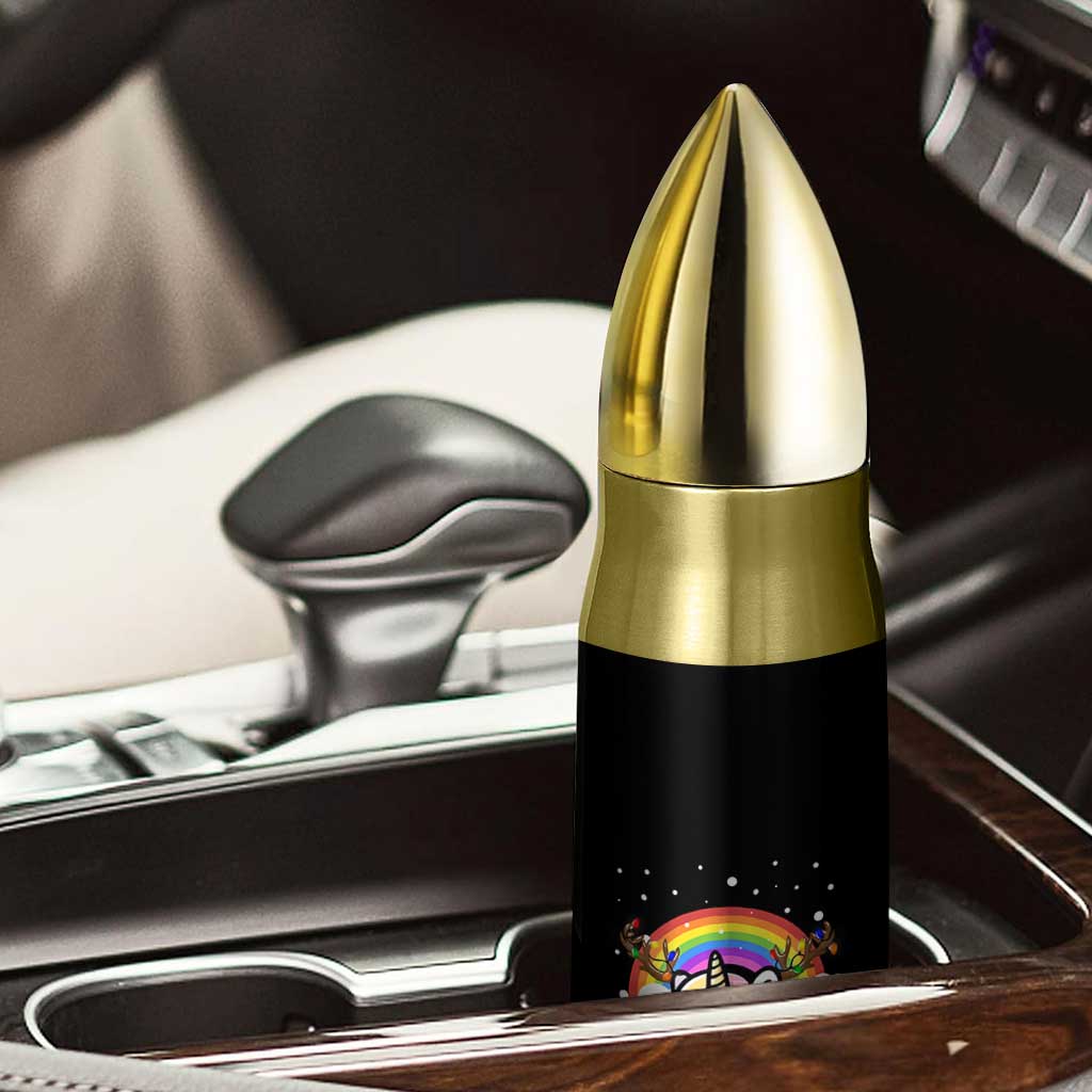 Unicorn Christmas Bullet Tumbler Cute Xmas Girls Rainbow - Wonder Print Shop