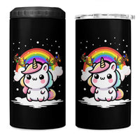 Unicorn Christmas 4 in 1 Can Cooler Tumbler Cute Xmas Girls Rainbow - Wonder Print Shop