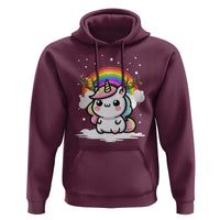 Unicorn Christmas Hoodie Cute Xmas Girls Rainbow - Wonder Print Shop