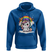 Unicorn Christmas Hoodie Cute Xmas Girls Rainbow - Wonder Print Shop