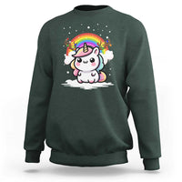 Unicorn Christmas Sweatshirt Cute Xmas Girls Rainbow - Wonder Print Shop