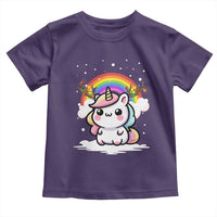 Unicorn Christmas Toddler T Shirt Cute Xmas Girls Rainbow - Wonder Print Shop