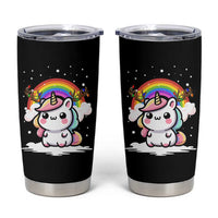 Unicorn Christmas Tumbler Cup Cute Xmas Girls Rainbow - Wonder Print Shop