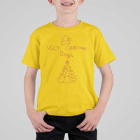 Funny Christmas T Shirt For Kid Ugly Tree Hand Drawn - Wonder Print Shop