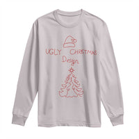 Funny Christmas Long Sleeve Shirt Ugly Tree Hand Drawn