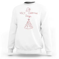 Funny Christmas Sweatshirt Ugly Tree Hand Drawn - Wonder Print Shop