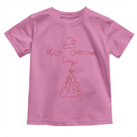 Funny Christmas Toddler T Shirt Ugly Tree Hand Drawn
